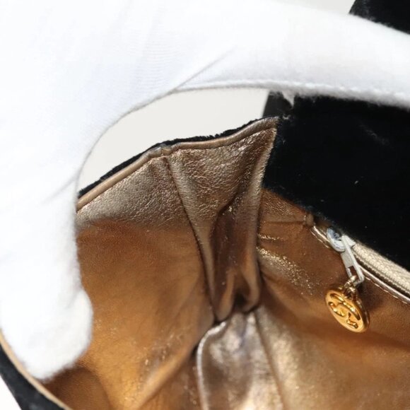 Chanel Black/Gold Velvet Velor Waist Bag - Picture 16 of 16